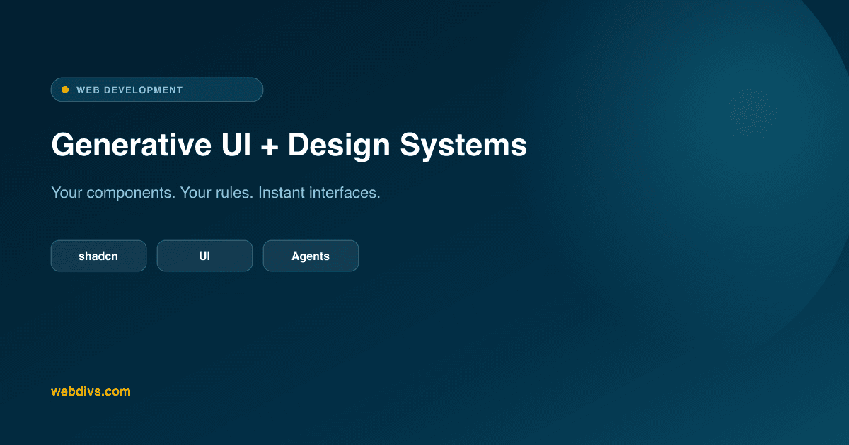 Generative UI Without Chaos: Stick to Your Design System, Not Random HTML
